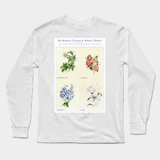 Flower watercolor illustration (1915) Long Sleeve T-Shirt